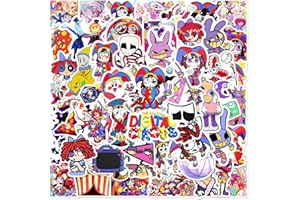 KEULABLEN Lot de 60 autocollants en vinyle imperméables The Amazing Digital Circus pour ordinateur portable, voiture, moto, vélo, skateboard, bagages, valise, ordinateur, graffiti, décalcomanie