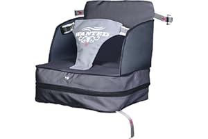 roba Podwyższacz Rock Star Baby - Nadmuchiwane siedzisko z podwyższonymi bokami - Przenośna podwyżka do siedzenia dla dzieci - Dla domu i w podróży - Wygodne oparcie - Antracyt/Szary