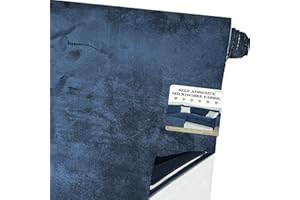 FONDLIFE Tissu en microfibre autocollant pour cockpit, 150 x 40 cm, aspect daim, cuir synthétique, extensible, aspect daim (bleu foncé)