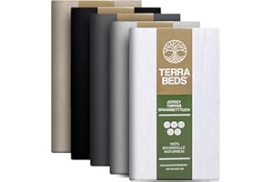 ‎TERRA BEDS Terra Beds Premium Topper Spannbettlaken 180x200 cm - 200x200cm 160g/m2-100% Hochwertiges Oeko-TEX Baumwoll Jersey Spannbetttuch für boxspringbett Topper – Erhältlich in 10 Farben