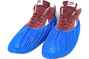 AQASKIN - Copriscarpe Monouso [100 pz] Resistenti 4 g, Calzari Usa e Getta in CPE - DPI Dispositivi di Protezione Individuale - Pulizia per la Casa - Giardinaggio - Colore BLU.