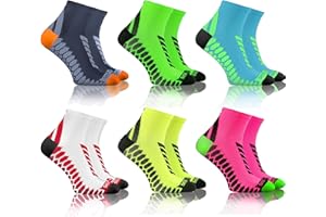 sesto senso Calzini Sportivi Donna Uomo Calze da Corsa Corte Colorate Jogging 3 a 12 Paia