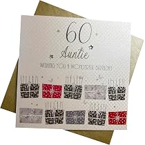 White Cotton Cards Geburtstagskarte Zum 50. – Handgemacht Mit Strass, 22x22 Cm, Für Schwester
