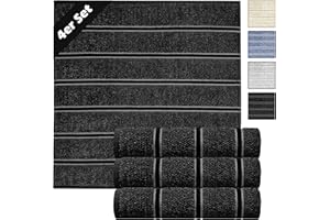 ‎LASHUMA Lashuma Geschirrtücher schwarz - grau, Luzern Frottee Küchentücher 50x50 cm