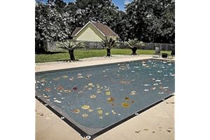LEMBRD Red de protección de Piscina para Piscina Rectangular, 5 x 10 m/6 x 12, Red de protección para Piscinas rectangulares, Cubiertas de Malla Fina para Piscinas en y sobre el Suelo