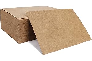 ISIYINER Kraftpapier 100 Stück Blanko Papier Karten Mitteilungs-Karte Postkarten für DIY Graffiti Nachricht Leere Grußkarte 14,6 x 9,7 cm