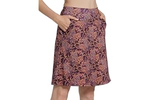 Westkun Falda Pantalon Mujer hasta la Rodilla Talla Grande Skort Faldas Atlética de 50cm con Bolsillos & Pantalones Cortos Interiores para Trabajo Correr Golf Tenis Viaje