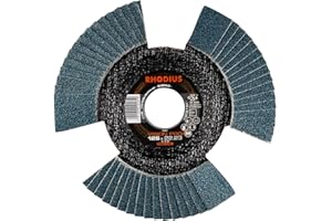 Rhodius Inox Vision Pro - Disco abrasivo de láminas para amoladora angular (10 unidades, 125 mm de diámetro, K60)