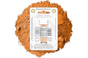 SUGARFLAIR COLOURS Sugarflair Orange Sparkle Edible Lustre Dust, Add a Lustrous Shine to Cakes or Decorations. Brush On or Add Rejuvenator to Create Eye-Catching Edible Paint, Gives Shine to Your Bakes - 2g