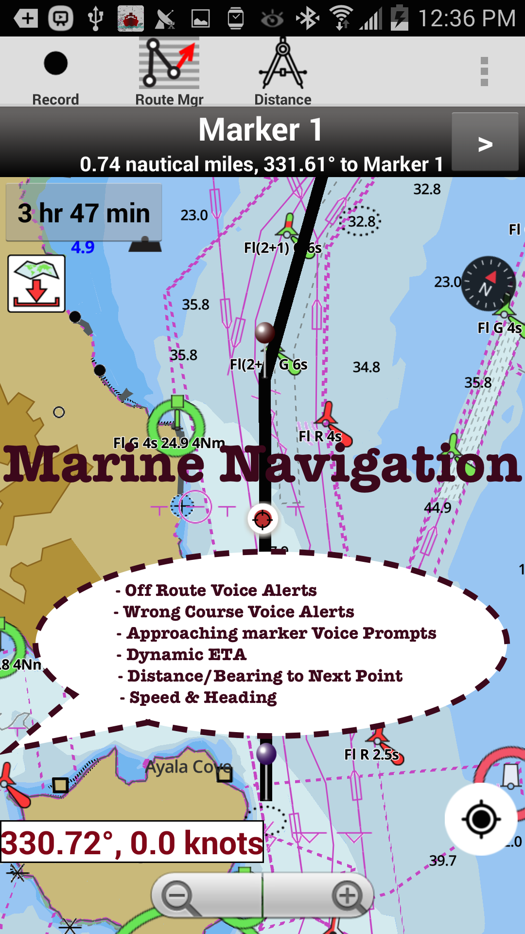 iBoatingGPS Cartes nautiques / Marine mer hors ligne, navigation