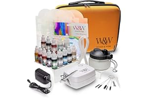 WATSON & WEBB Aerographe Patisserie Watson and Webb Kit de decoración para Tartas (más 13 Colores)