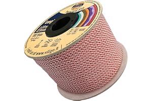 VILIGO Paracord 550 - Type III (3,8 mm) - Tresse en nylon, 7 fils internes - Idéal pour le camping, pour projets DIY, création de bracelets et accessoires (15 m, Fire Cracker)