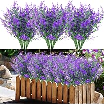 4 Branches Gypsophile Artificielle Violette - 40cm - Fleurs Plastique Souple - Pour Décoration Intérieur/Extérieur