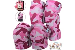 Simply Kids Protection Roller Enfant I Genouillère Coudières et Gants Vélo pour Fille Garçon I Protection Skateboard Enfant avec Sac Mesh I Vélo Trotinette Draisienne Ski Patinage