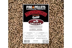 PINI Granulés de bois dur n°8 pour barbecue - 10 kg - Pour griller, fumer