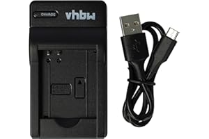 vhbw Chargeur Compatible avec Panasonic Lumix DMC-SZ3, DMC-SZ9, DMC-XS1, DMC-SZ8 caméra caméscope Action-cam - Station, témoin de Charge
