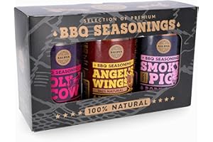 SALDVA Sélection classique d'assaisonnements pour barbecue de qualité supérieure – Holy Cow, Angel's Wings, Smoky Pig BBQ Rubs | Paquet de 3 | 100% Naturel | Excellent cadeau gourmand
