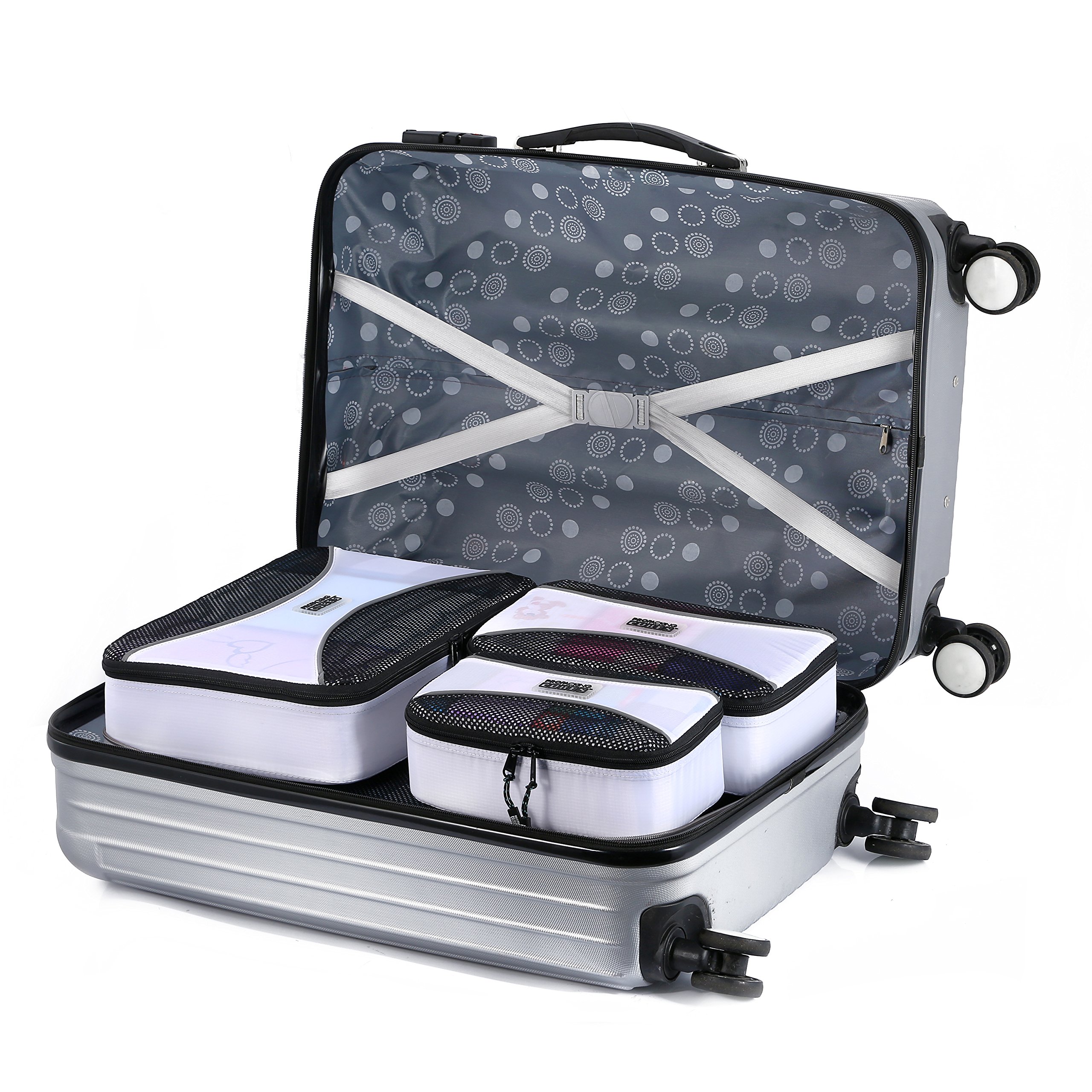 PRO Packing Cubes 4 Piece Travel Packing Cube Value Set 30 Space