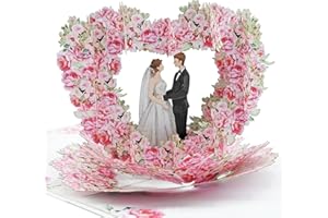 Favour Pop Up® - romantyczna kartka ślubna 3D, kartka z życzeniami z okazji ślubu, również na prezent pieniężny lub bon podarunkowy. XP958 ..