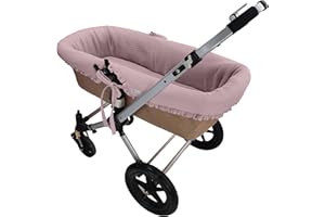 Borda y más Cubre capazo de piqué gofre + sábana bajera - Funda universal capazo acolchada + bajera – Paredes capazo – Cubierta capazo – Nenel