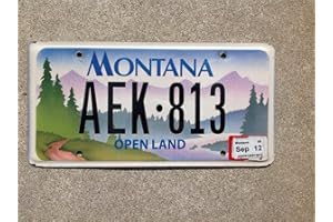 Inga Placa de matrícula Montana Open Land de 6 x 12 Pulgadas