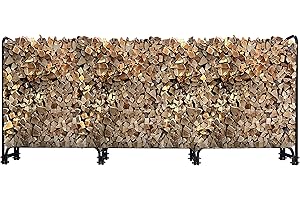 QUICK STAR Étagère à bûches de cheminée en métal anthracite 272 x 25 x 95 cm Abri pour jardin 1,0 m³/1,5 SRM