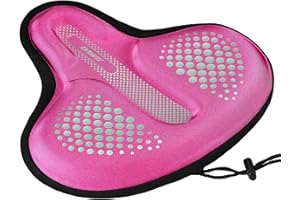 DAWAY Housse de siège de vélo d'exercice Confortable - C6 Large Coussin de Selle de vélo rembourré en Mousse à mémoire Souple pour Femme Homme, adapté pour Peloton, VTT, vélos d'intérieur d'extérieur