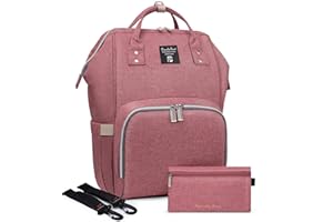 Pomelo Best Zaino Mamma Multifunzione neonato Fasciatoio Bambino Impermeabile Borsa Stoffa Oxford Grande capacità con Materassino fasciatoio, 2 tasche isolanti bottiglia per Viaggiare papà, Caffè