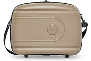 REDOLZ Hartschalen Handgepäck Kosmetik-Koffer | Stabiles Beauty-Case mit Aufsteckfunktion | 34 x 17 x 27 cm aus leichtem Polypropylen (Essentials 11)