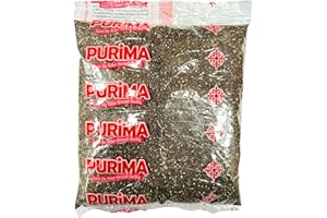 Chia Seeds 1kg – for Weight Loss Raw Black Seed Dark Whole Natural Bulk Keto Protein Shakes Smoothies Breakfast Cereals Porridge Topper Pudding to Eat Non GMO Weightloss (Packaging May Vary) PURIMA