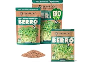 ZenGreens® - Semillas de berro ecológico - Elija entre 10g, 200g y 500g - brotes de berro - germinación de más del 97% - Microgreens