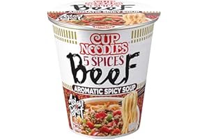 Nissin Cup Noodles vacuno, 4 unidades (4 x 64 g Taza)