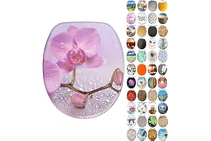 Sanilo Deska sedesowa wolnoopadająca, wiele nowych desek sedesowych do wyboru, wysokiej jakości powierzchnia, łatwy montaż, stabilne zawiasy (Blooming)