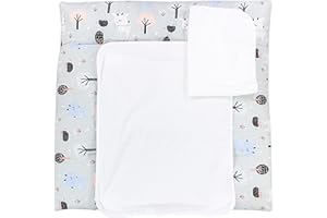 TupTam Materassino Fasciatoio con 2 Coperture in Spugna, Cervo/Riccio/Grigio, 75 x 80 cm