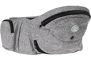 Dreambaby Up & Go Baby Hip Seat Carrier – Lightweight Toddler Holder with Storage Pockets, Ergonomic Design, Wide Adjustable Waistband – Suitable for Children 3.5-18kgs