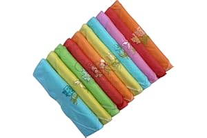 Caruso Italy Women's 100% Pure Cotton Hankerchief - Pack of 10