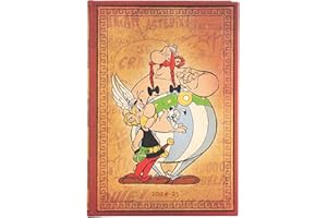 Paperblanks Agenda 18 Meses 2025, Astérix y Obélix, Midi, Apaisado, Cierre con Banda Elástica