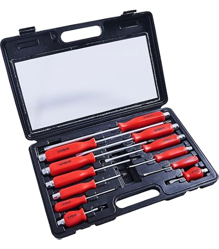US PRO INDUSTRIAL 10-Piece Premium Screwdriver Set – Slotted & Phillips, Assorted Sizes