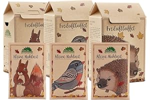 Die Stadtgärtner – Geschenkset Tierfutter I Mit Freiluftbuffet + kleine Mahlzeit für Vögel, Igel & Eichhörnchen I Futterstationen mit 200g artgerechter Tiernahrung & je eine kleine Mahlzeit