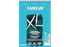 CANSON XL Aquarelle - Album spiralé 20 feuilles A5 300g/m² - Blanc