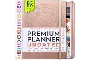 FREEDOM MASTERY Planer życia z prawem przyciągania, tygodniowy, zwiększający produktywność i szczęście, organizator życia, dziennik wdzięczności