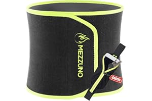MEZZUNO Damski i męski pas potu z neoprenowym efektem sauny, pas lędźwiowy podparcie pleców-torba sportowa w zestawie