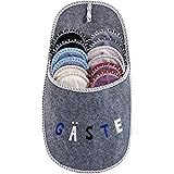 ONVAYA Gastensloffen antislip set van 6 | Pantoffels | Hut schoen | Vilten pantoffels | Gast gasten