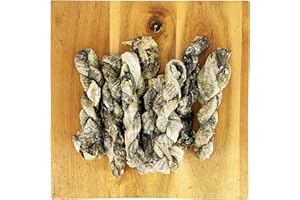 AVANZONA Friandises Chiens Naturelle. Poisson Seche pour Chien. 100% de Peau de Morue Séchée, Un Seul Ingrédient, Riche en Omega -3, sans Grain et Pauvre en Graisse. Swirls. 120G.
