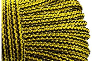 COSTWISE GROUP 8MM Polypropylene Rope/Cord,Yellow/Black, Two Tone (10m)