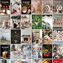 18 Weihnachtskarten Mit Umschlägen – Premium Klappkarten Aus Kraftpapier Für Festliche Grüße