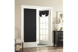 Eclipse French Door Curtain -Tricia Vorhang für Terrasse, für Wohnzimmer und Schlafzimmer, schwarz, 26" W x 68" L (Pack of 1)