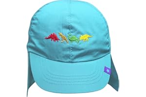 TeddyT's Boy's Colourful Dinosaurs Adjustable Legionnaire Summer Sun Beach Hat Cap