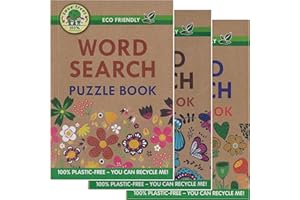 WF Graham Eco-Friendly Wordsearch Puzzle Books for Adults | Plastic-Free Word Search, Brain Teasers | Over 130 Wordsearches in Each | Set of 3