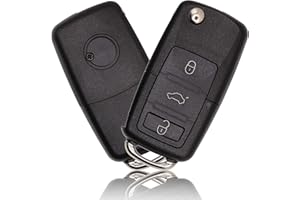 FOAMO Chiave auto a 3 tasti, kit di riparazione compatibile con VW Golf 6, SEAT, Skoda 3XB